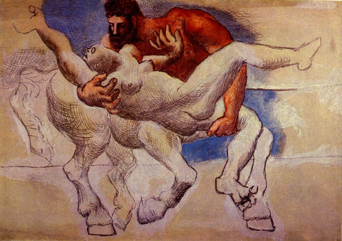 Abduction. Nessus & Deianeira (1920) by Picasso - 17" x 22" Fine Art Print