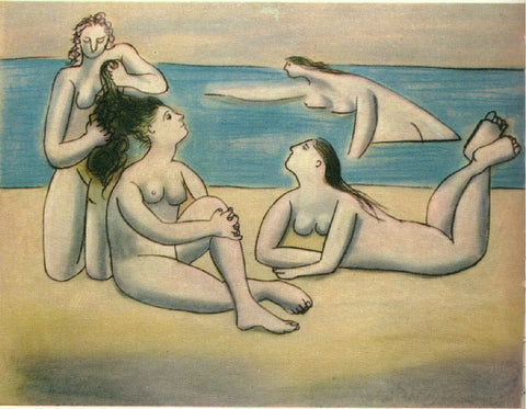 Bathers Nude Beach (1920) by Pablo Picasso - 17" x 22" Fine Art Print