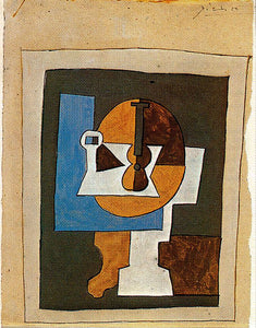 Bowl of Fruit & Guitar (1920) Signed Picasso - 17" x 22" Fine Art Print
