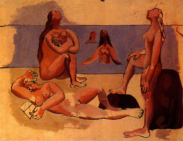 Five Bathers Nude (1920) by Pablo Picasso - 17" x 22" Fine Art Print