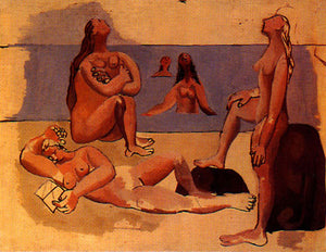 Five Bathers Nude (1920) by Pablo Picasso - 17" x 22" Fine Art Print