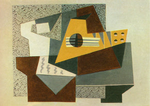 Guitar (1920) by Pablo Picasso Cubist Cubism - 17" x 22" Fine Art Print