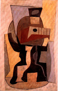 Guitar on Pedestal (1920) by Pablo Picasso - 17" x 22" Fine Art Print