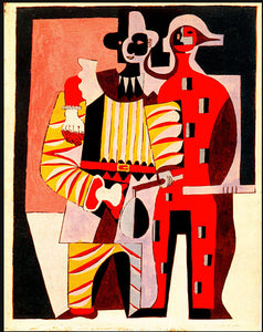 Pierrot and Harlequin (1920) by Pablo Picasso - 17" x 22" Fine Art Print