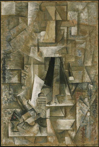 Man with a Guitar (1912) by Pablo Picasso - 17" x 22" Fine Art Print