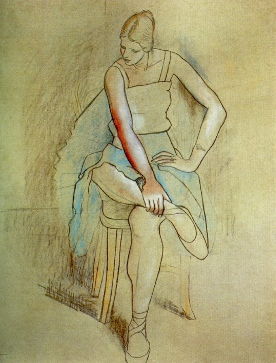 Seated Woman. Olga (1920) by Pablo Picasso - 17" x 22" Fine Art Print