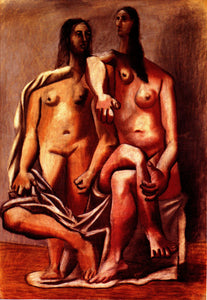 Two Bathers Nude (1920) by Pablo Picasso - 17" x 22" Fine Art Print