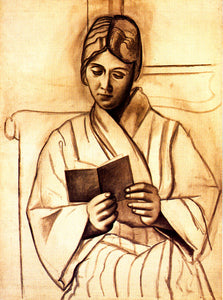 Woman Reading, Olga (1920) by Pablo Picasso - 17" x 22" Fine Art Print