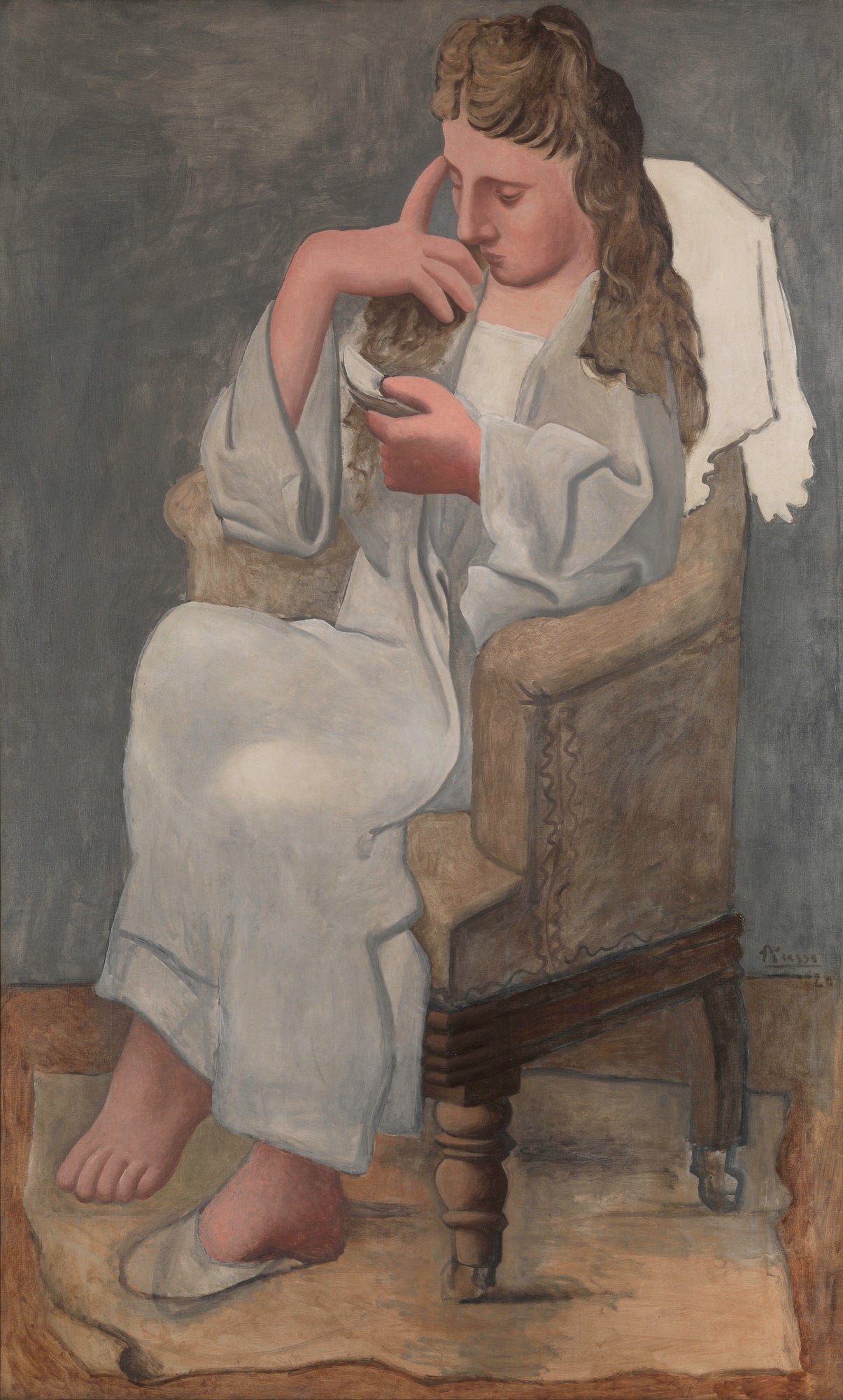 Olga, Woman Reading (1920) Signed Picasso - 17" x 22" Fine Art Print