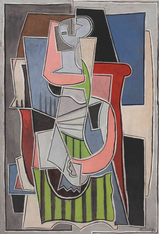 Woman Sitting in an Armchair (1920) Signed Pablo Picasso - 17" x 22" Fine Art Print