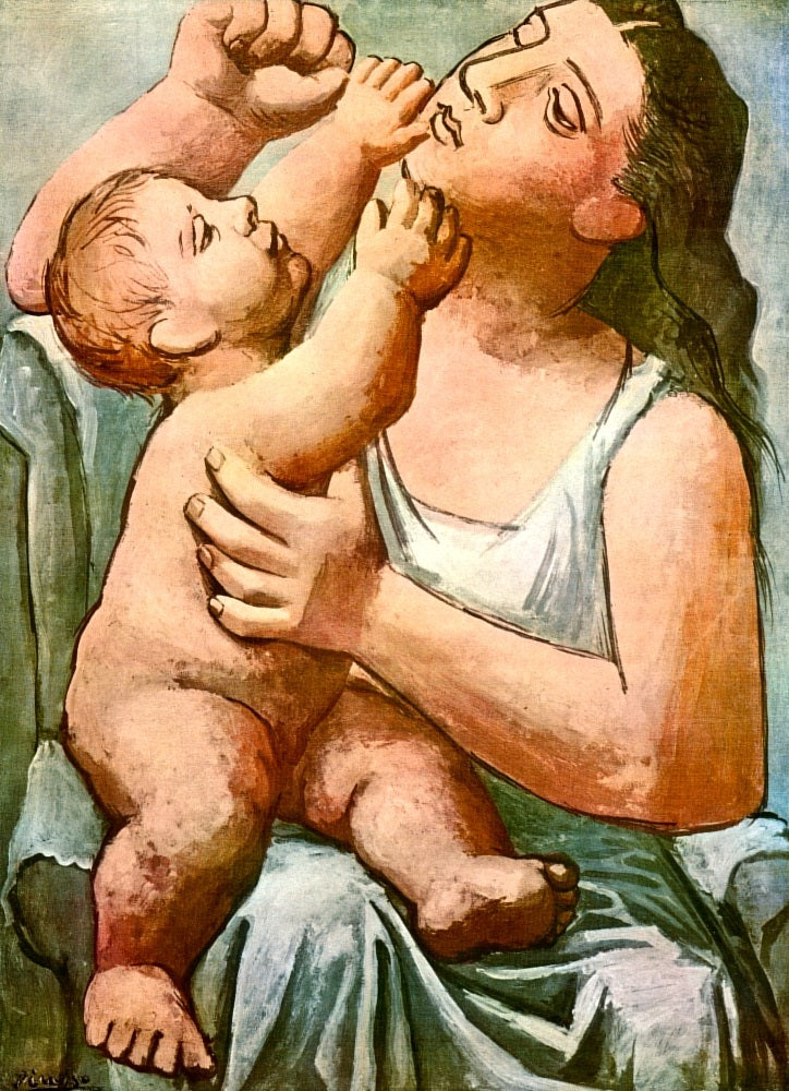 Mother and Child (1921) Signed Pablo Picasso - 17" x 22" Fine Art Print