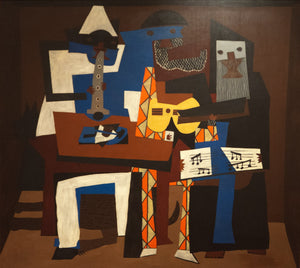 Musicians with Masks (1921) by Pablo Picasso - 17" x 22" Fine Art Print