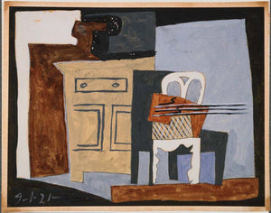 Studio Corner (1921) by Pablo Picasso Dated - 17" x 22" Fine Art Print