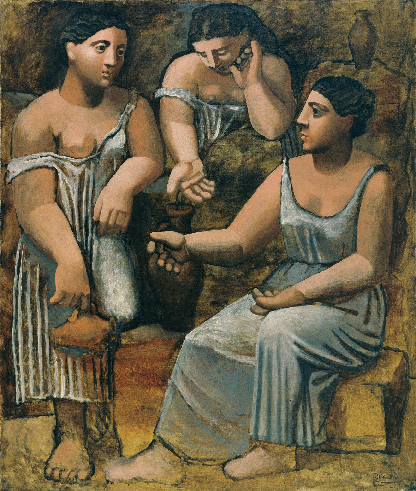 Three Women at a Fountain (1921) Signed Picasso - 17"x22" Fine Art Print