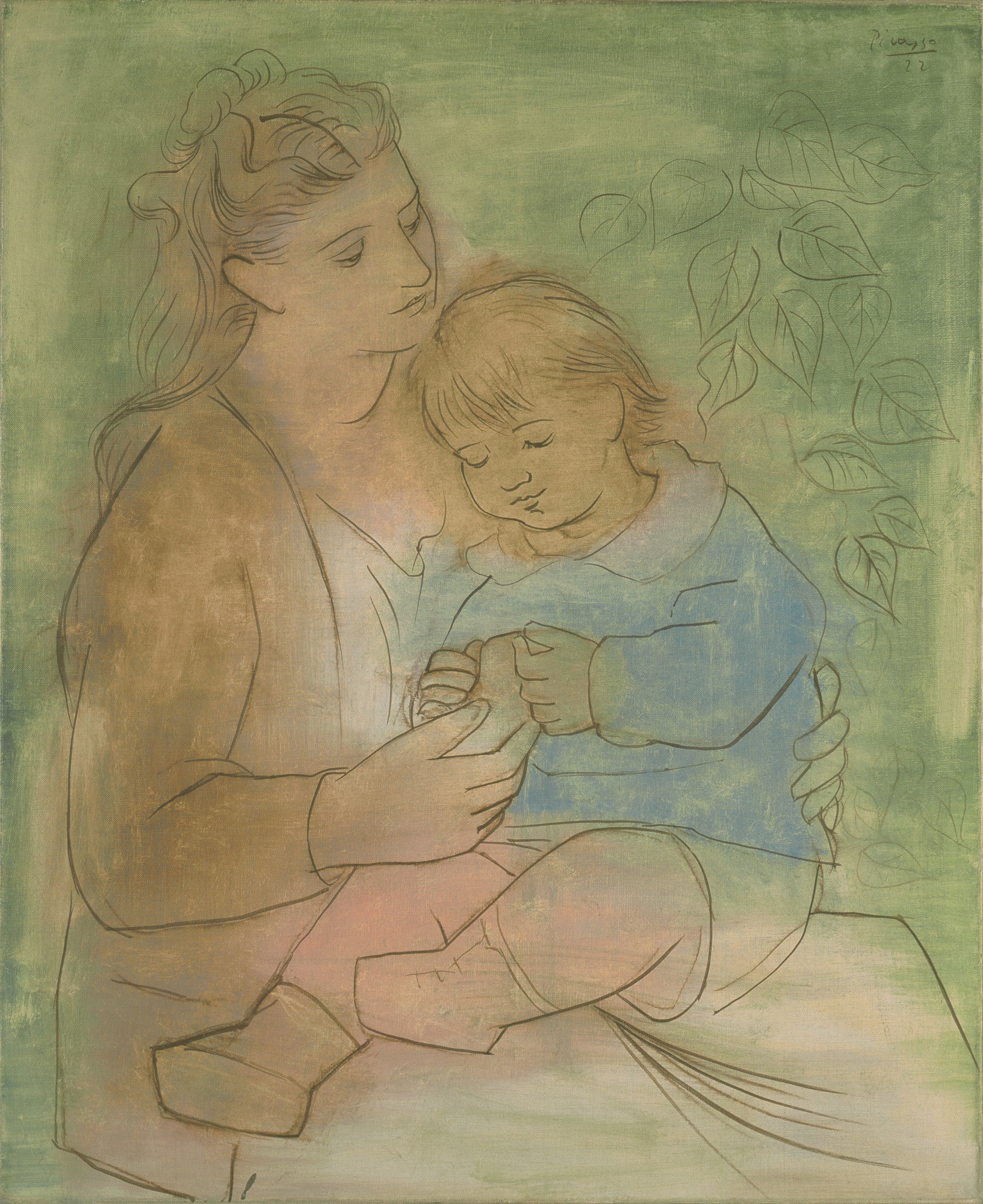 Mother and Child (1922) Signed Pablo Picasso - 17" x 22" Fine Art Print