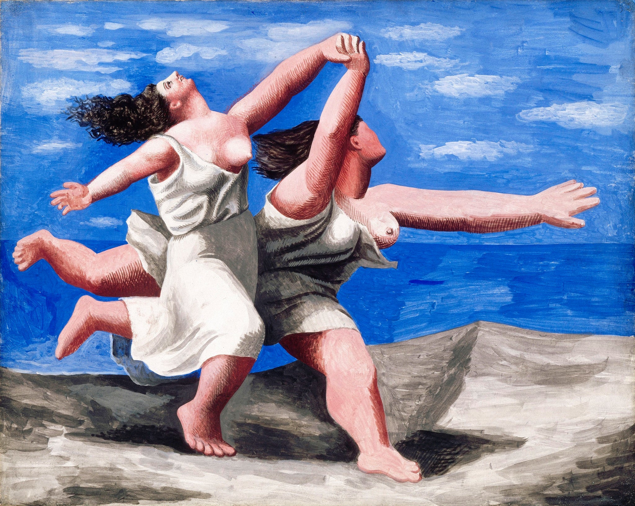 Two Women Running on the Beach; The race (1922) by Pablo Picasso - 17" x 22" Fine Art Print