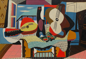 Mandolin & Guitar (1924) Signed Pablo Picasso - 17" x 22" Fine Art Print