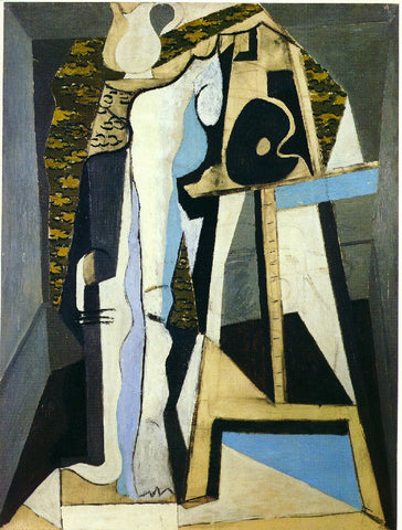 Interior with Easel (1926) by Pablo Picasso - 17" x 22" Fine Art Print