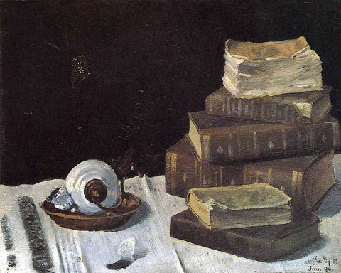 Still Life with Books (1890) by Henri Matisse - 17" x 22" Fine Art Print