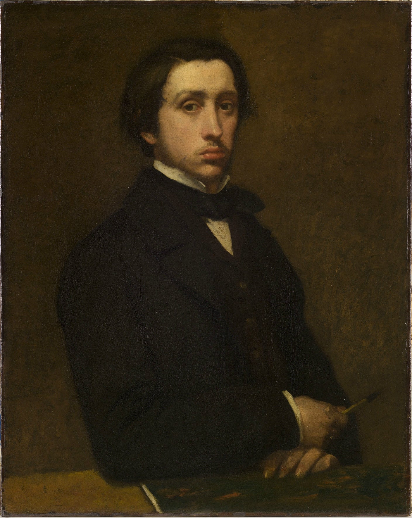 Self Portrait (1855) by Edgar Degas Impressionist - 17" x 22" Fine Art Print