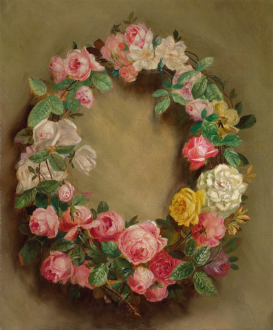 Crown of Roses (1858) by Pierre Auguste Renoir -17" x 22" Fine Art Print