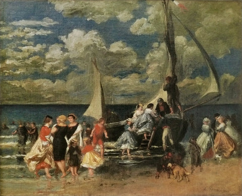 The Return of the Boating Party (1862) Signed A. Renoir - 17" x 22" Fine Art Print