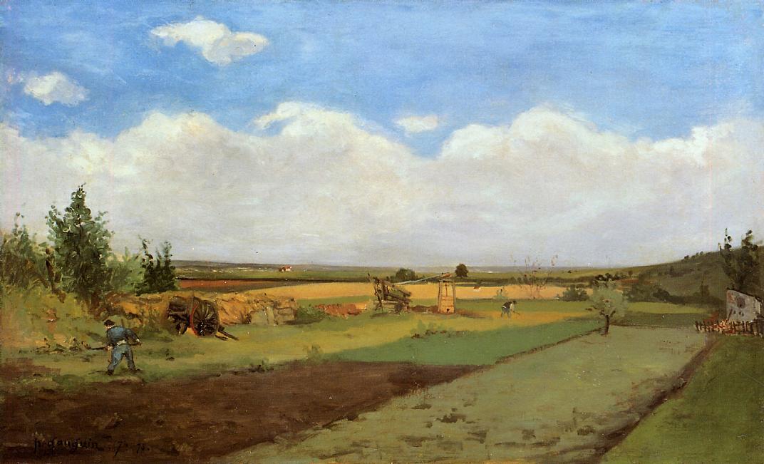 Working the Land (1873) Signed Paul Gauguin - 17" x 22" Fine Art Print