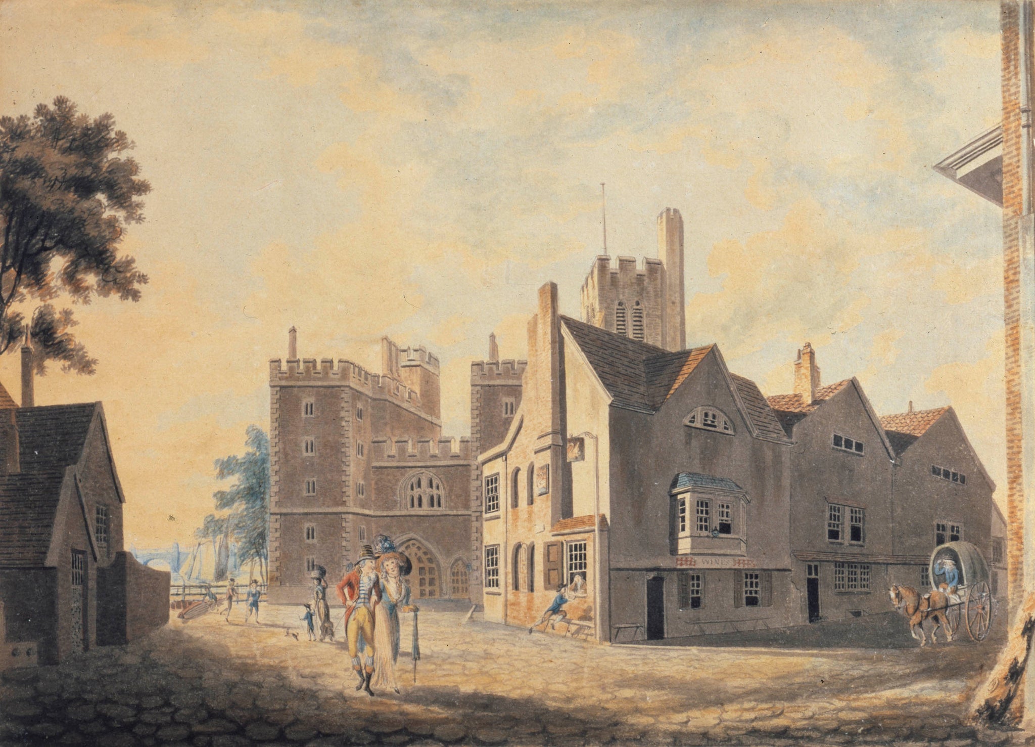 A View of the Archbishop’s Palace, Lambeth (1790) by Joseph Mallord William Turner - 17" x 22" Fine Art Print