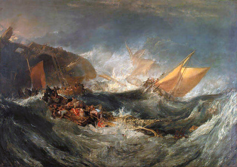 Shipwreck (1793) by Joseph Mallord William Turner - 17" x 22" Fine Art Print