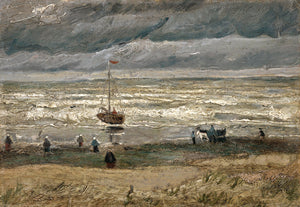 View of the Sea at Scheveningen (1882) by Vincent van Gogh - 17" x 22" Fine Art Print