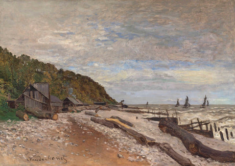 Boatyard Near Honfleur (1864) Signed Claude Monet - 17" x 22" Fine Art Print