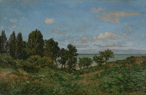 By The Sea (1864) Signed Claude Monet Seaside - 17" x 22" Fine Art Print