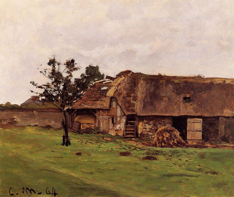 Farm Near Honfleur (1864) Signed Claude Monet - 17" x 22" Fine Art Print