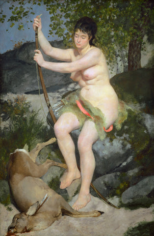 Diana The Huntress (1867) Signed Pierre Auguste Renoir - 17" x 22" Fine Art Print