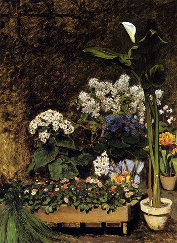 Spring Flowers (1864) by Pierre Auguste Renoir -17" x 22" Fine Art Print