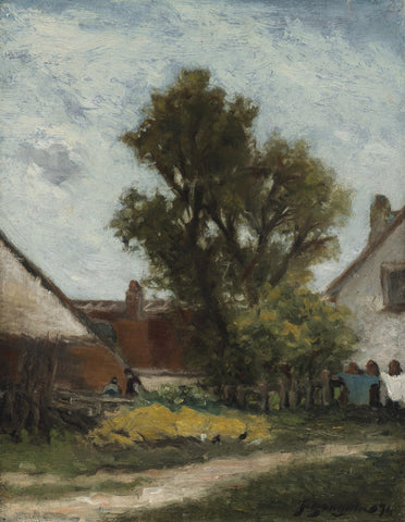 Tree in the Farm Yard (1874) Signed Paul Gauguin - 17" x 22" Fine Art Print