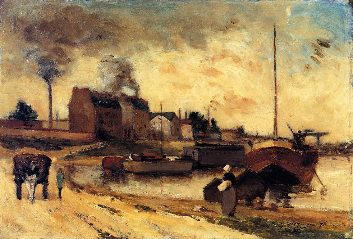 Cail Factories & Quai of Grenelle (1875) Signed Paul Gauguin - 17" x 22" Fine Art Print