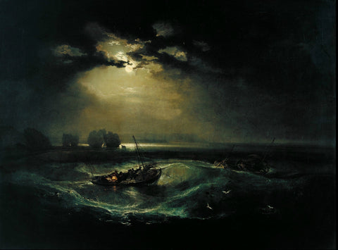 Fishermen at Sea (1796) by John Mallord William Turner - 17" x 22" Fine Art Print