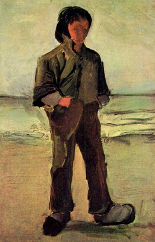 Fisherman on the Beach (1882) by Vincent van Gogh - 17" x 22" Fine Art Print