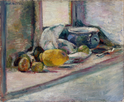 Blue Pot and Lemon (1897) Signed Henri Matisse - 17" x 22" Fine Art Print