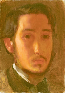 Self-Portrait with White Collar (1857) by Edgar Degas - 17" x 22" Fine Art Print