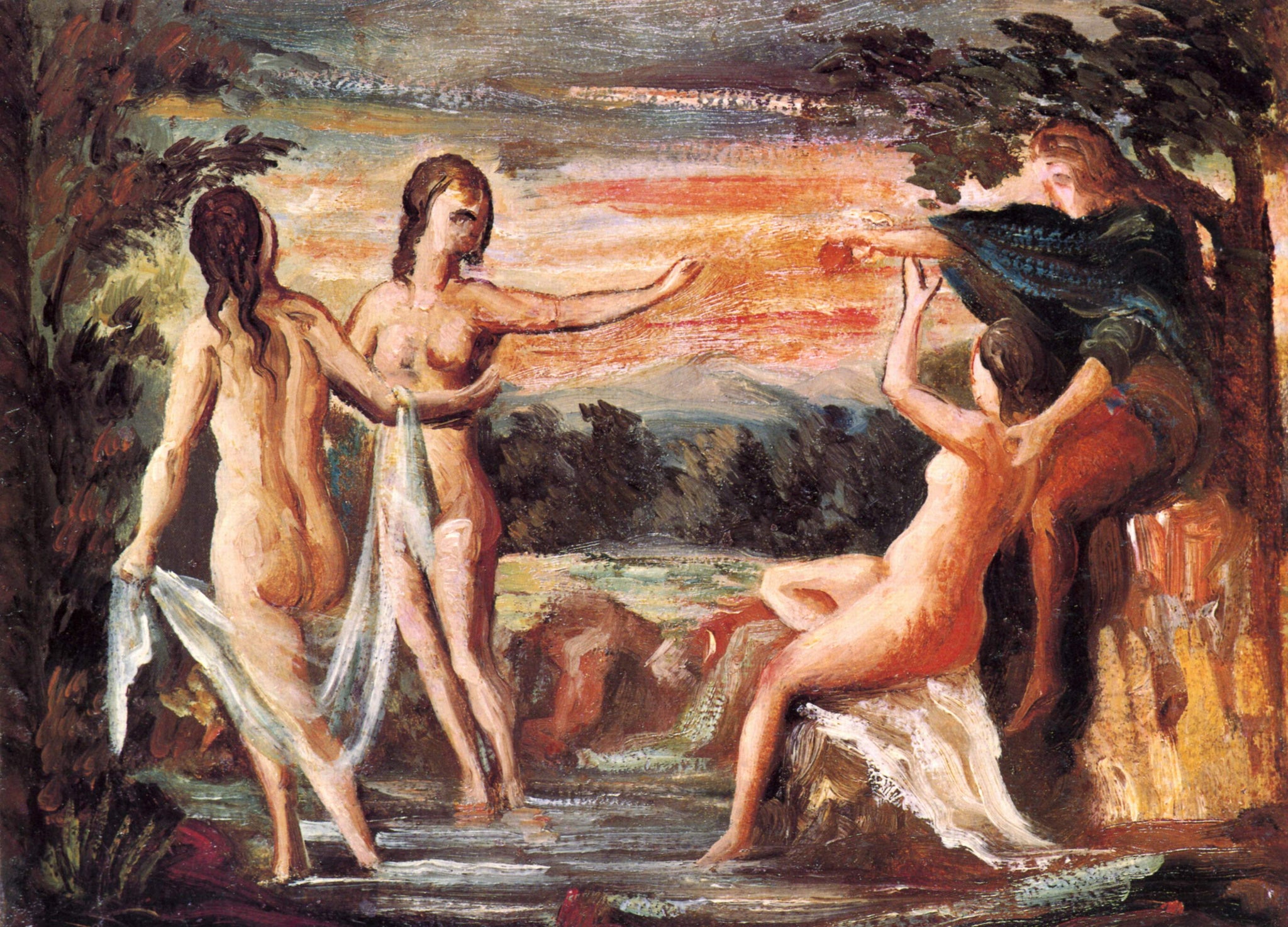 The Judgement of Paris (1864) by Paul Cezanne - 17" x 22" Fine Art Print