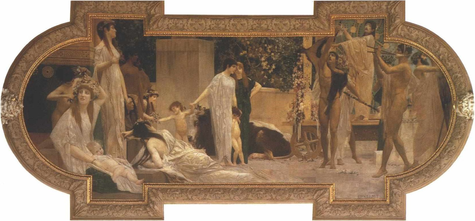 Thespis' wagon (1888) Signed Gustav Klimt - 17" x 22" Fine Art Print