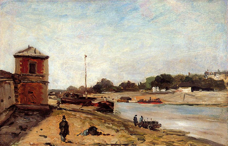 The Seine Opposite the Wharf de Passy (1875) by Paul Gauguin - 17" x 22" Fine Art Print