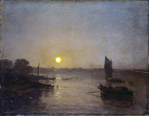 Moonlight, A Study at Millbank (1797) by J.M. William Turner - 17"x22" Fine Art Print