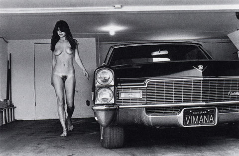 Nude Female Standing by Cadillac (1979) by Helmut Newton - 17" x 22" Fine Art Print