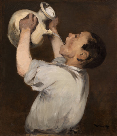 A Boy with a Pitcher. La Régalad (1862) Signed Manet - 17" x 22" Fine Art Print