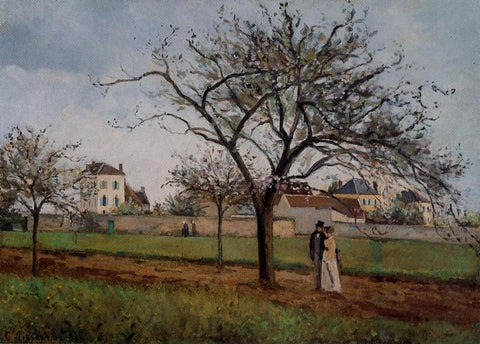 Pere Gallien's House at Pontoise (1866) Signed Camille Pissarro - 17" x 22" Fine Art Print