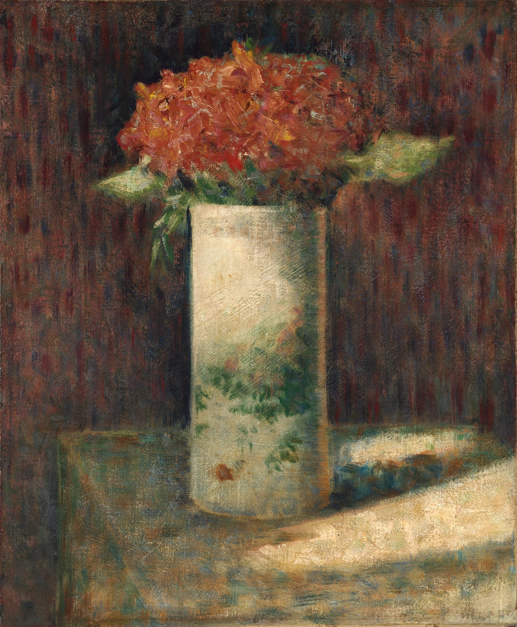 Vase of Flowers (1879) by Georges Seurat - 17" x 22" Fine Art Print