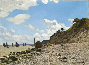 The Beach at Honfleur (1864-1866) Signed Claude Monet - 17" x 22" Fine Art Print